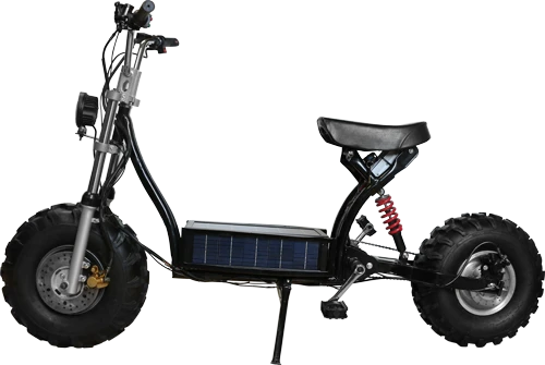 Resembling something brawnier than a scooter, yet not quite a chopper motorcycle, the Beast cuts something of an unusual figure