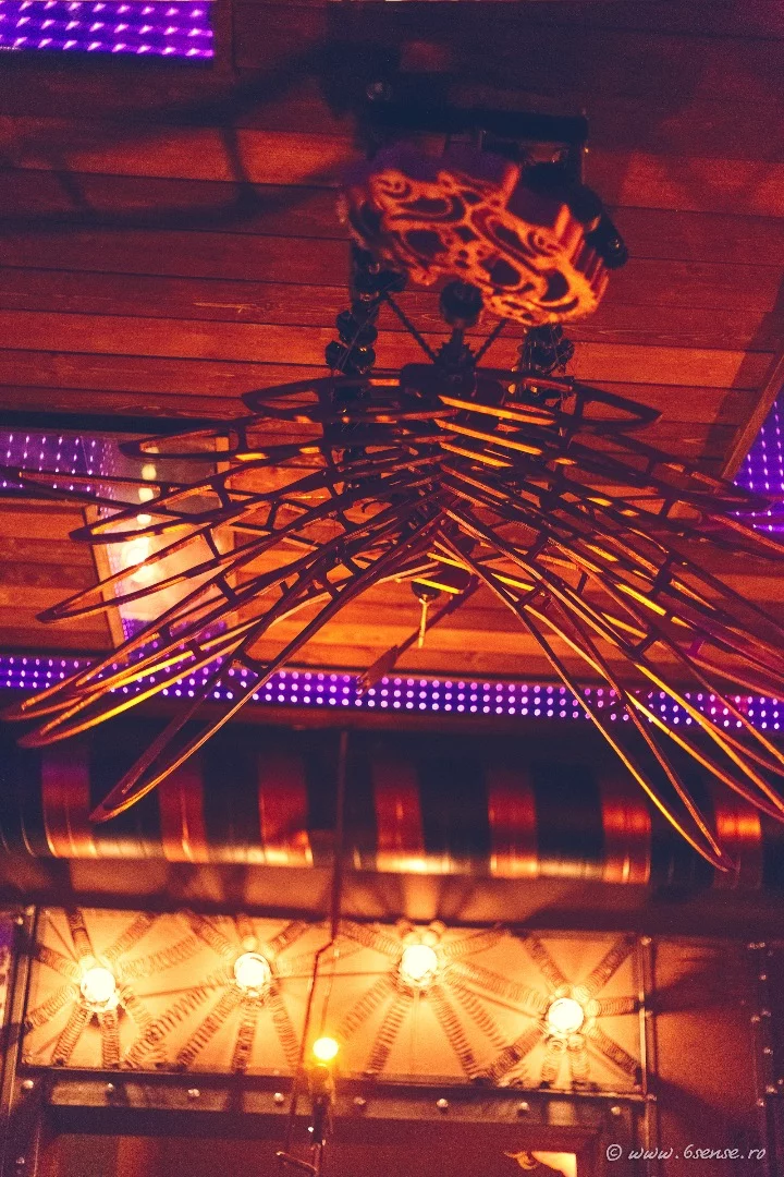 Close-up shot of the detailing at the Enigma Cafe