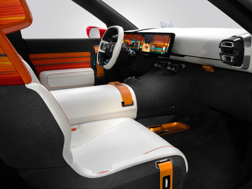 The two 12-in displays can function as a large single driver display unit