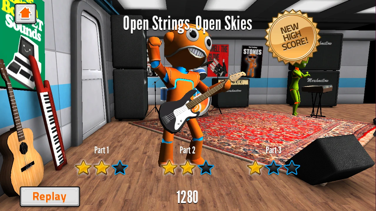 Good performance is rewarded with stars, which open up more advanced levels and allow players to progress through the game