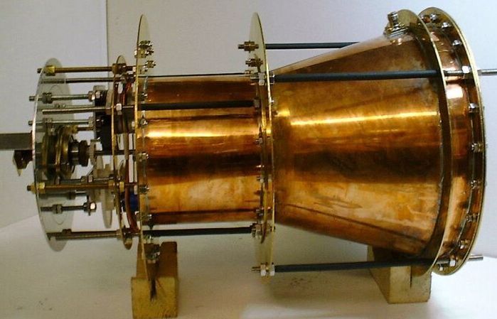 According to one peer-reviewed paper, the EmDrive thruster was able to produce 720 mN of thrust from an electricity input of 2.5 kW