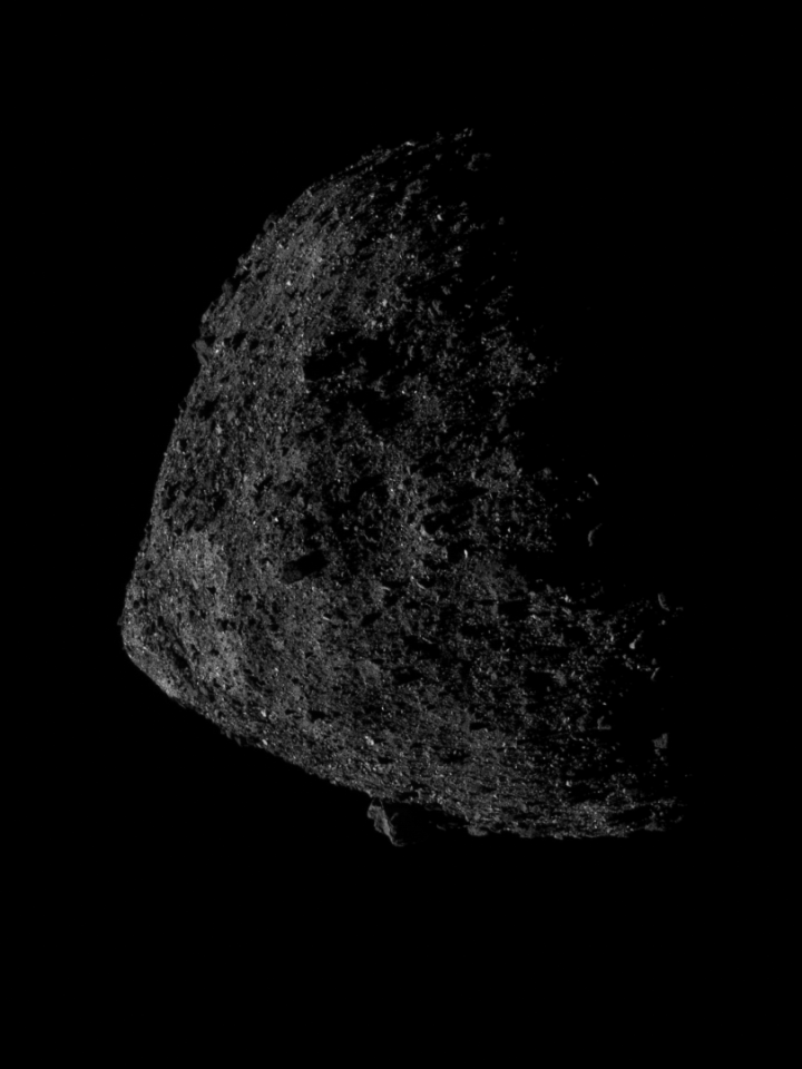 Image snapped shortly after OSIRIS-REx entered the Orbital B phase of its mission, from an altitude of 680 meters