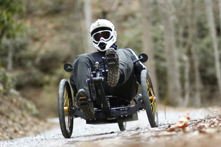 Outrider USA's line of electric recumbent tricycles can reach speeds as fast as 40 mph