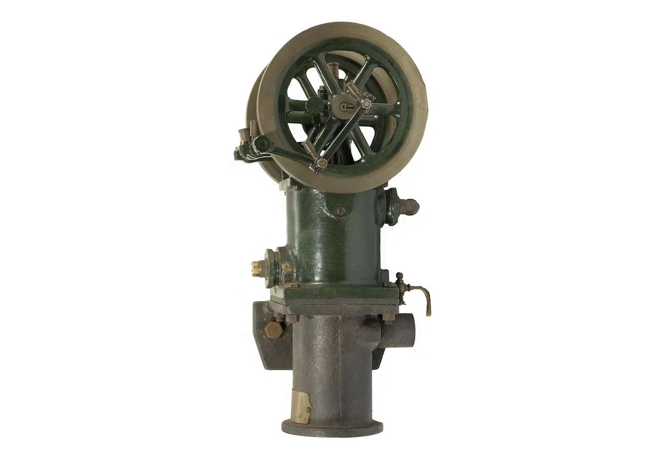 An early 20th century rare small wall mounted Heinrici hot air engine