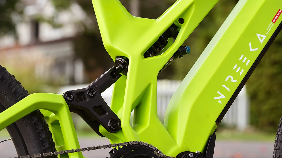 The carbon fiber monocoque frame helps keep the weight down, and that's key to the 6-kW motor getting you up to 50 mph