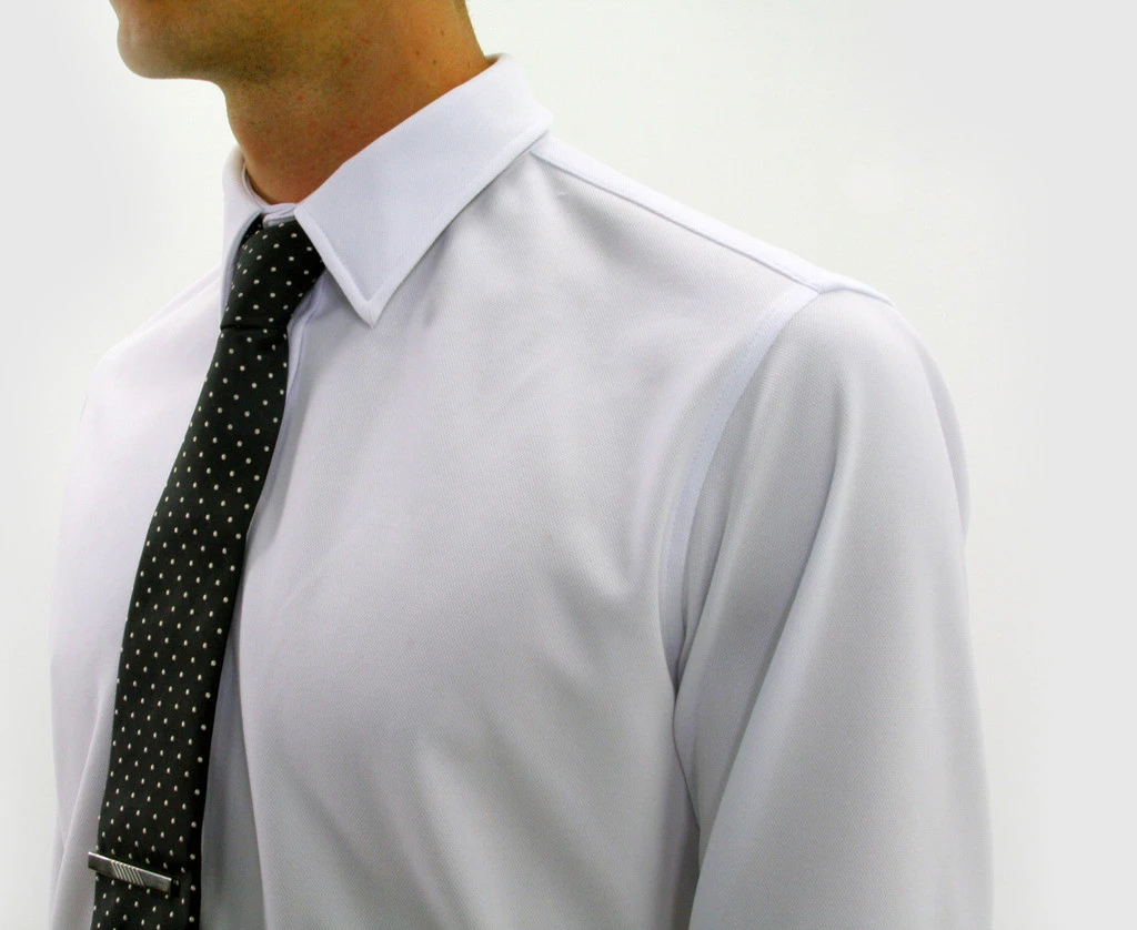 The Apollo dress shirt from Ministry of Supply uses NASA space suit technology to regulate body temperature, while also keeping wearers dry and odor-free