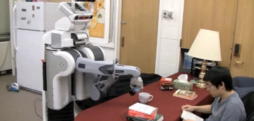 The anticipatory robot pouring beer