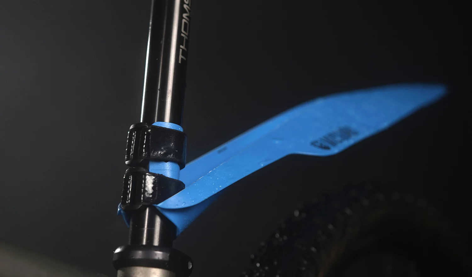 By creating a design that can strap to the seat post, Musguard avoids the problems with trying to mount to the varying styles of rear triangle/frame design out there