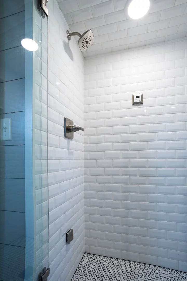 The Denali XL's bathroom also features a steam shower