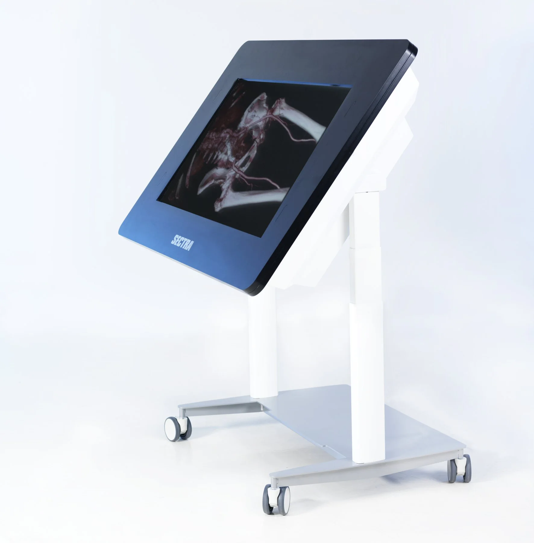 The Table can be positioned in a vertical upright, angled or horizontal flat position and caters for simultaneous, multi-user interactive collaboration
