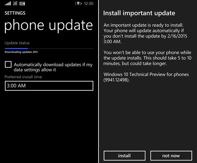 Download and install Windows Phone 10 preview