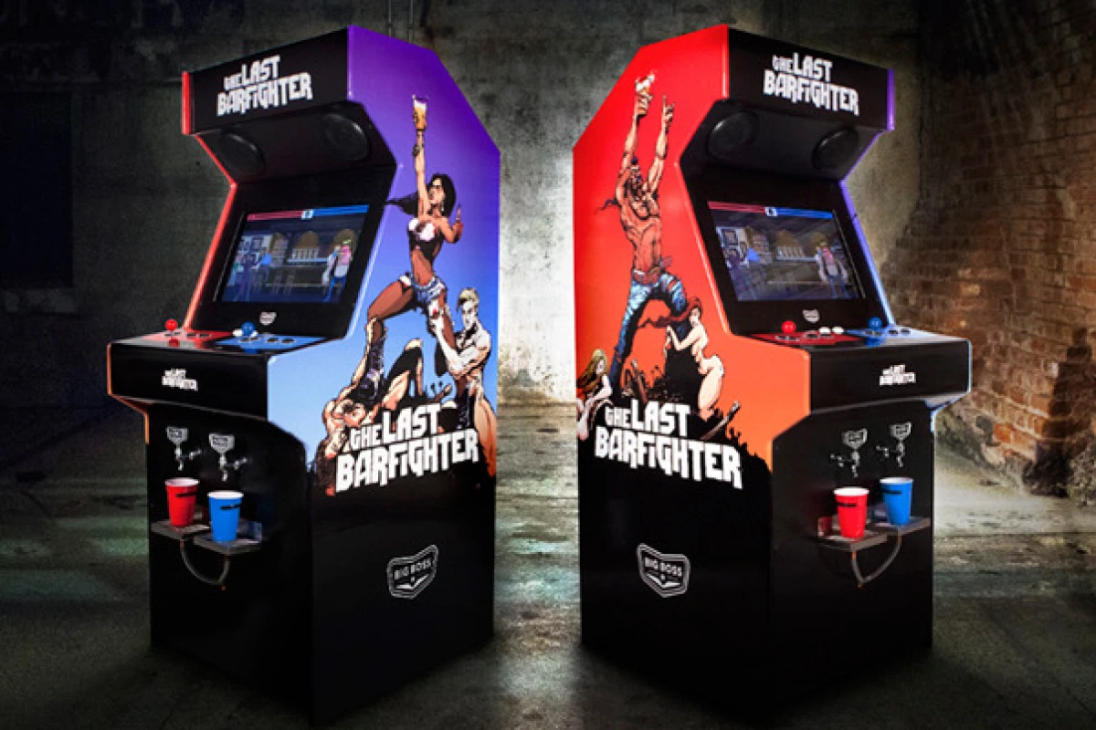 Developed for Big Boss Brewing, the Beercade machine is a fighting game that takes cups instead of quarters and dispenses beer to the winning player