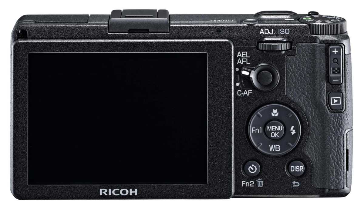 The 3-inch LCD on the rear of the Ricoh GR has a respectable 1,230k dots