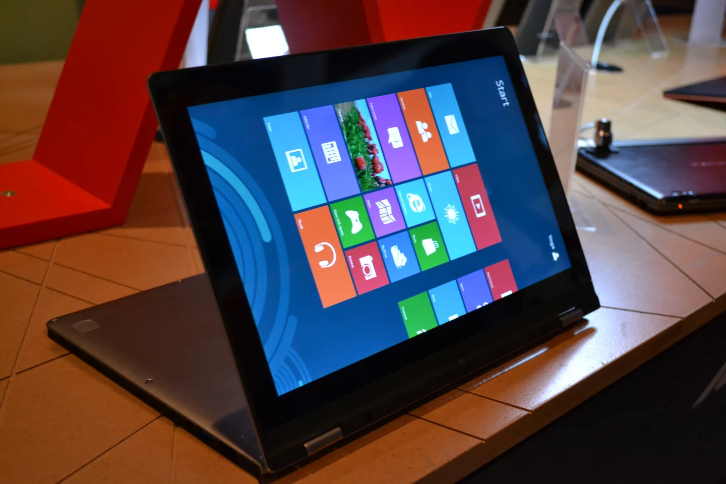 The YOGA 13 in stand mode at IFA 2012