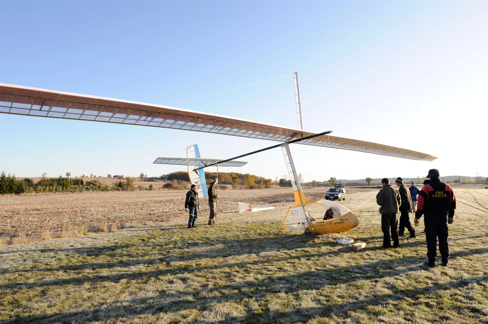 The Snowbird is prepared for flight