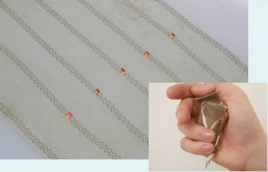 Stella project is working on stretchable substrates with LEDs (TU Berlin)