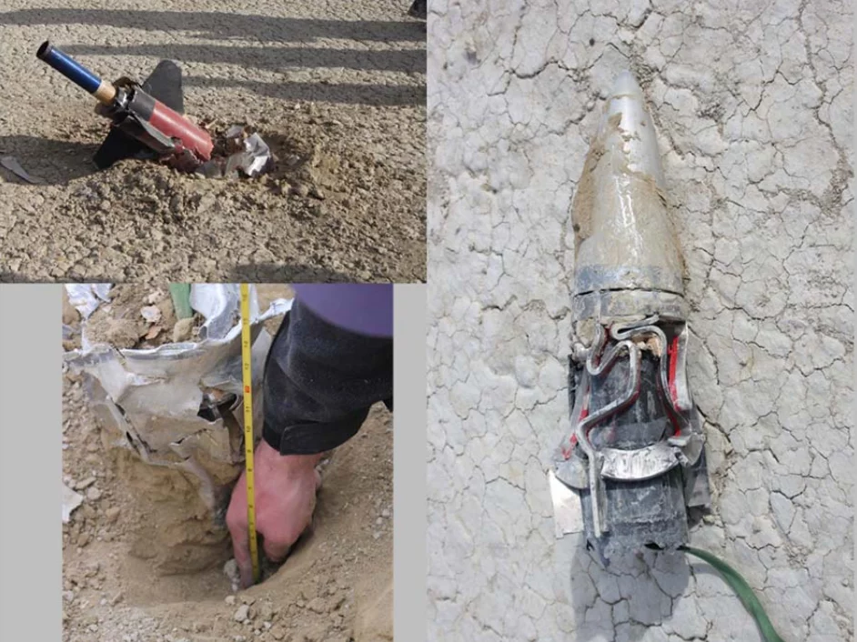 Penetrator impact the Nevada site (Image: NASA)