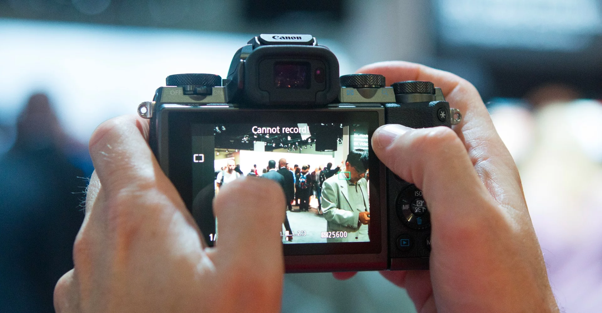 The rear touchscreen on the Canon EOS M5 mirrorless camera is responsive when using it to set focus and shoot