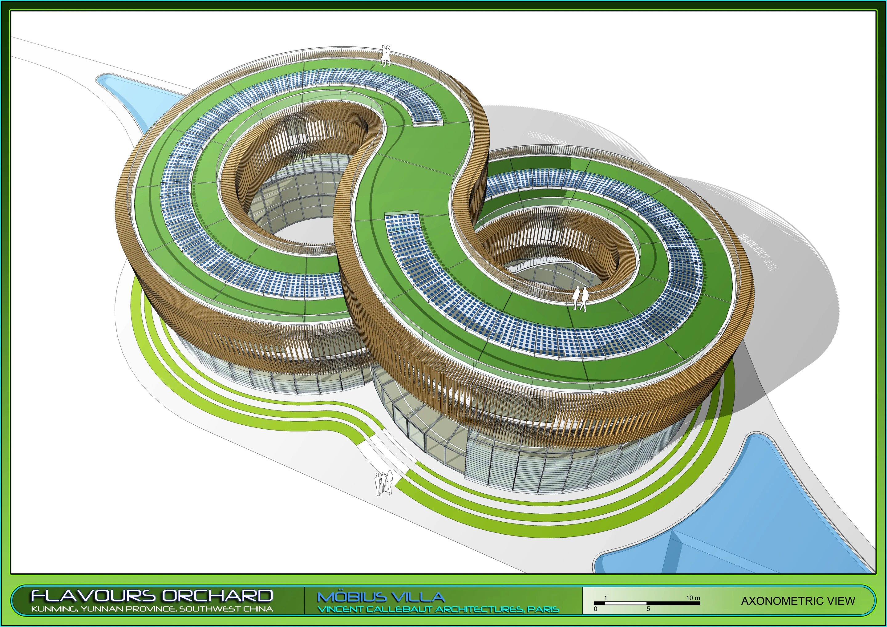 Mobius Villa axonometric view 1 (Image: Vincent Callebaut Architectures)