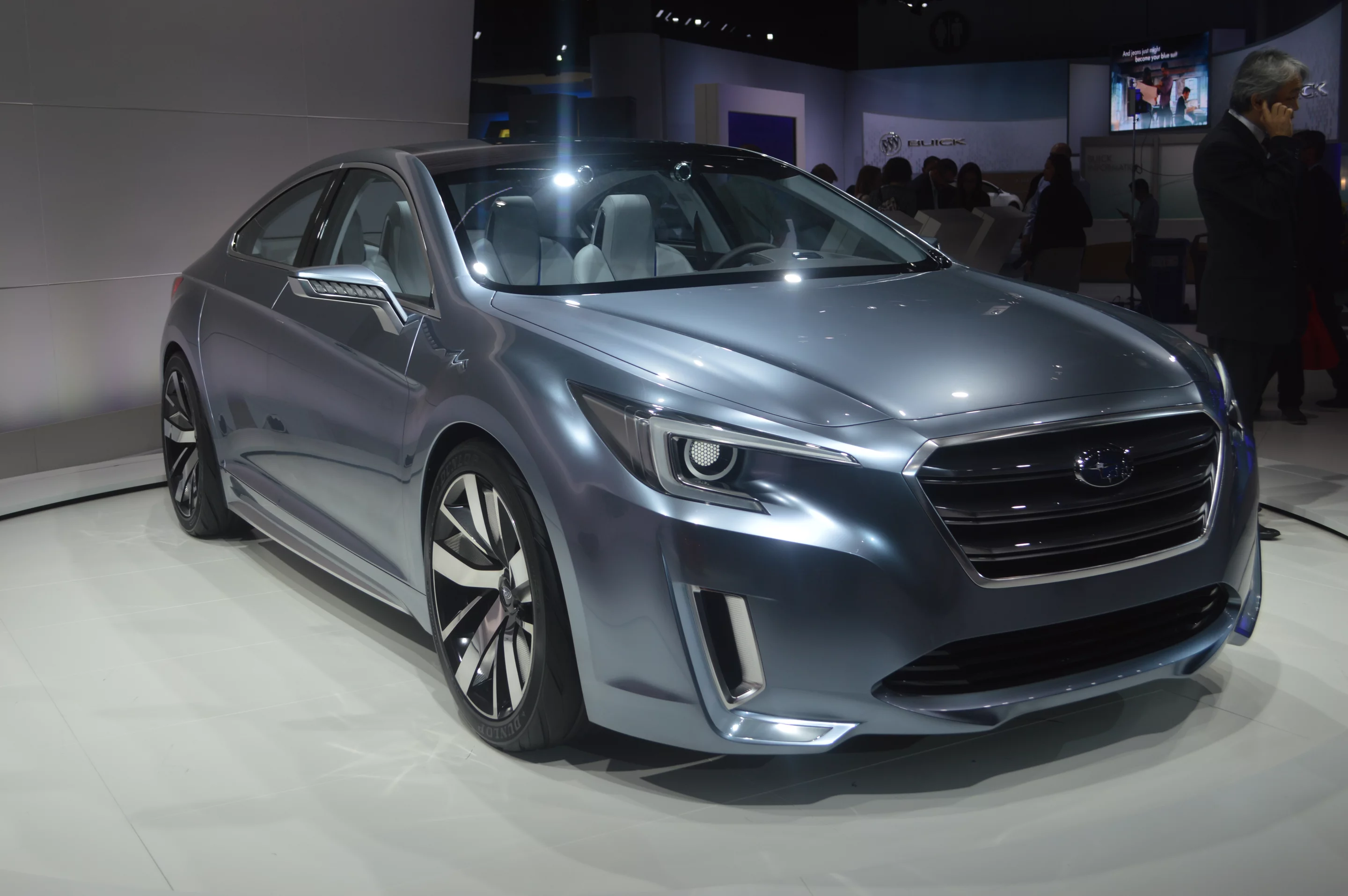 "Large wheels and bold fender flares express the stability and performance of S-AWD," Subaru explains