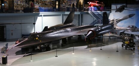 An SR-71 on display