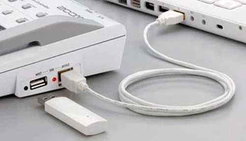 USB interface for connection to a computer and easy access file transfer.