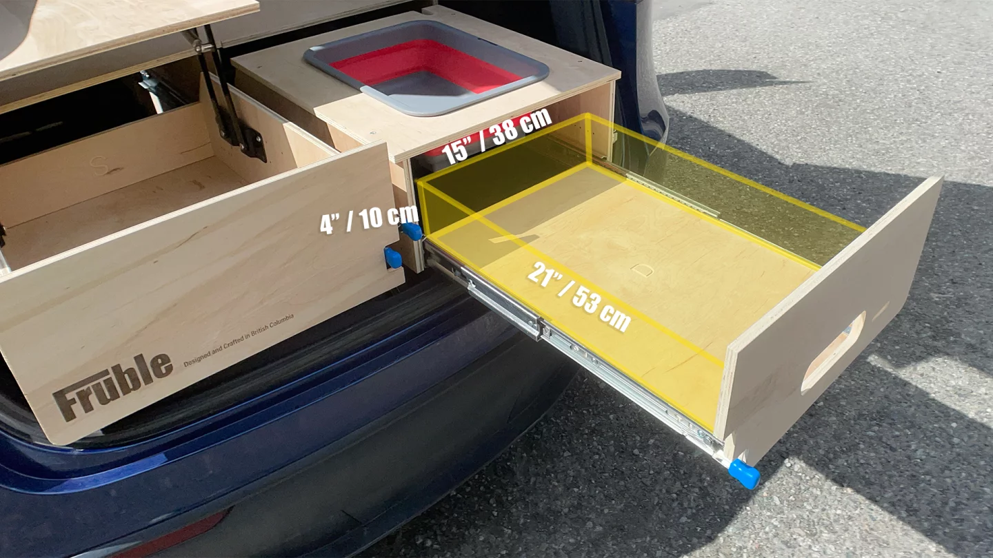 A closer look at the kitchen drawer