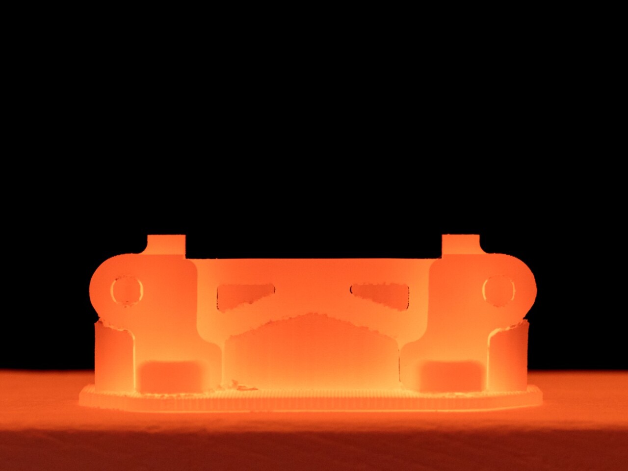 Sintering Pump Housing - This metal 3D printed pump housing part is sintered in the Desktop Metal furnace that can reach temperatures as high as 1400°C.