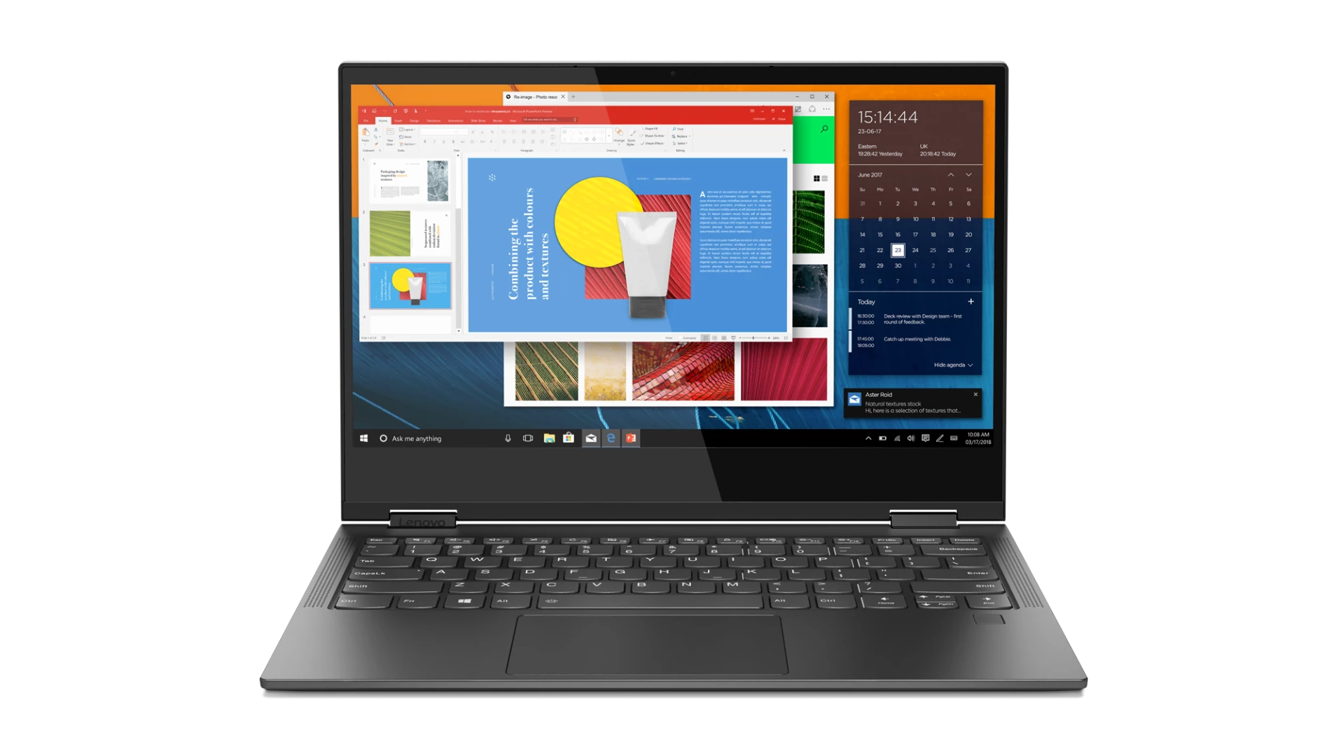 The Yoga C630 WOS 2-in-1 convertible has a 25+ hour per charge battery life