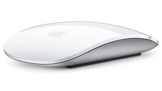 Apple's new wireless Magic Mouse features a multi-touch surface sitting atop an aluminum base