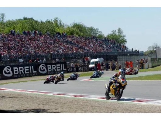 Early in race one and Troy Corser has slipped away from the pack
