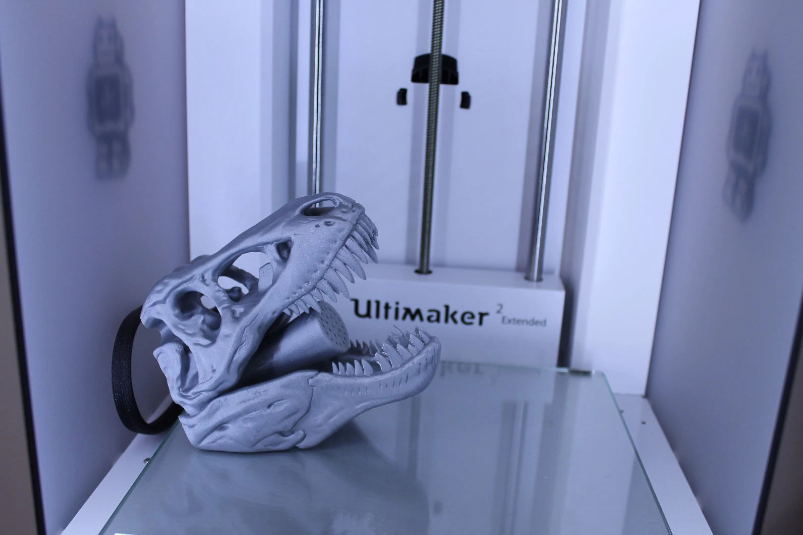 The Ultimaker 2 Extended printed this vicious shower head overnight