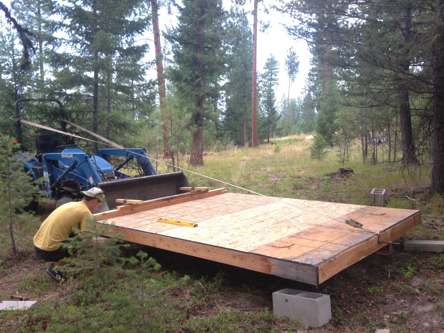 Positioning the cabin's floor