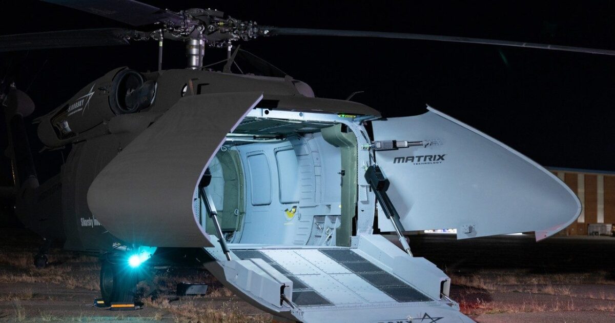 Autonomous Black Hawk, No Cockpit, More Cargo Autonomous Black Hawk, No Cockpit, More Cargo
