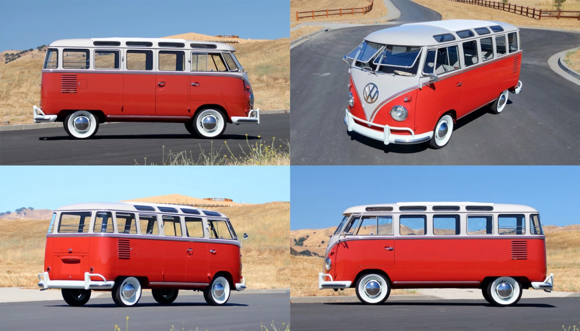 The "Woods Find" 1959 Volkswagen Deluxe 23-window Samba that will go to auction by Mecum on Friday, August 18, 2017 (Lot F86). The Samba has covered just 200 miles since a no-expense-spared rotisserie restoration, won 'Best Luxury Bus' at the Vintage Volkswagen Club of America Show on April 23 and comes with 400 photos charting its redemptive journey from being abandoned in the Oregon Woods to becoming one of the stars of the most prestigious automotive gathering on Planet Earth. Auction Description