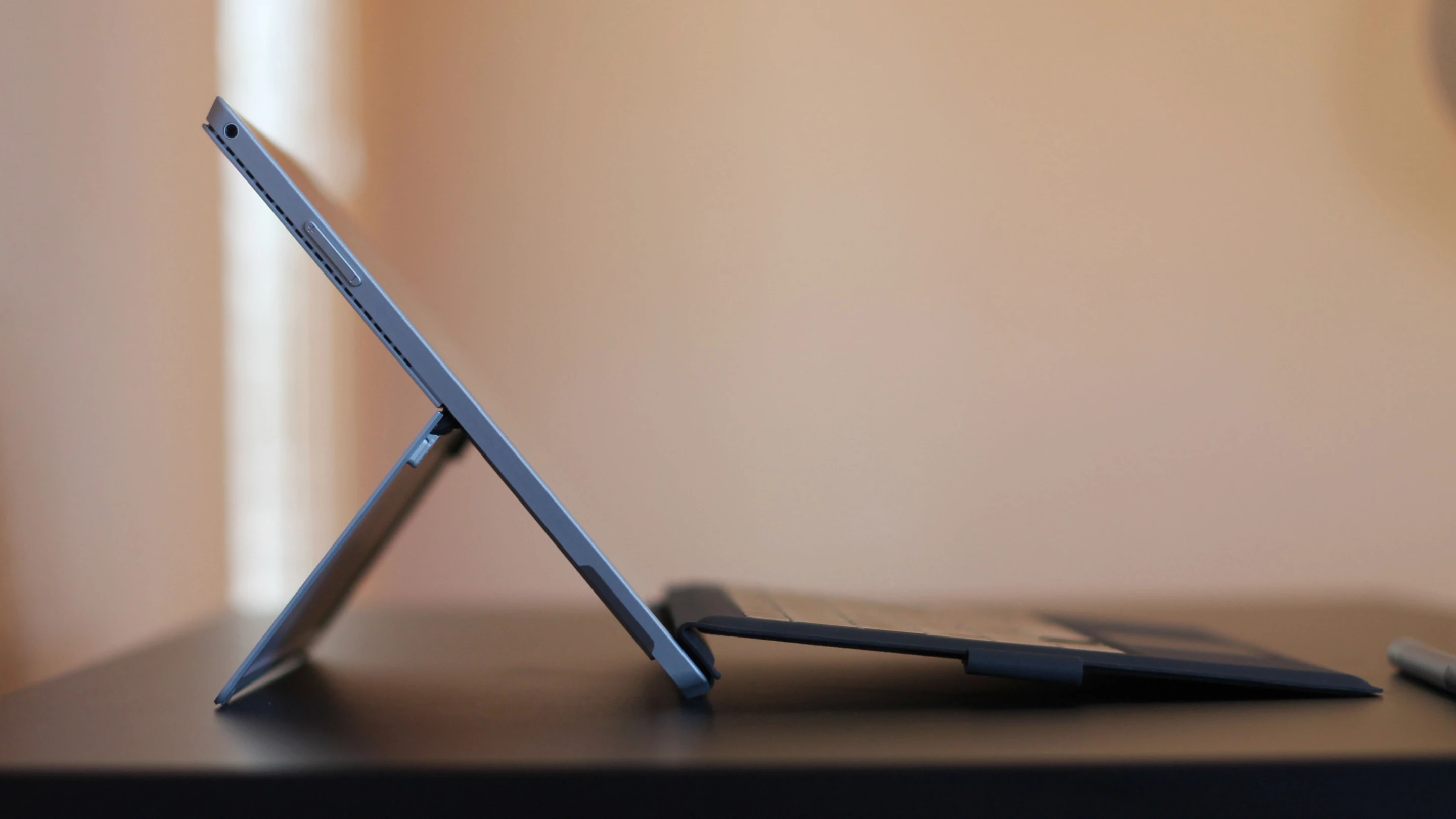 The Type Cover now folds against the bottom of the Surface, for an improved typing experience