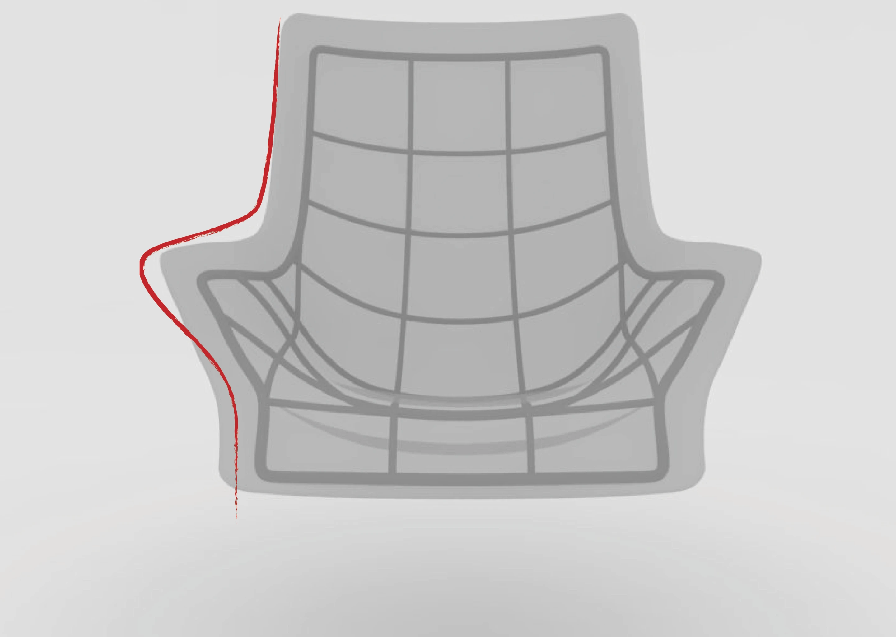 The armchair design was inspired by the lines of the new Quattroporte exterior
