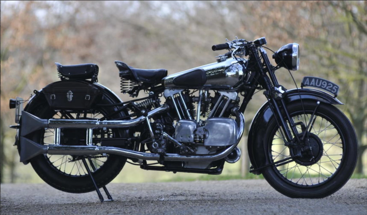 This1934 Brough Superior SS100 sold for GBP242,300 (US$394,101) at Bonhams' Stafford sale in April, 2012