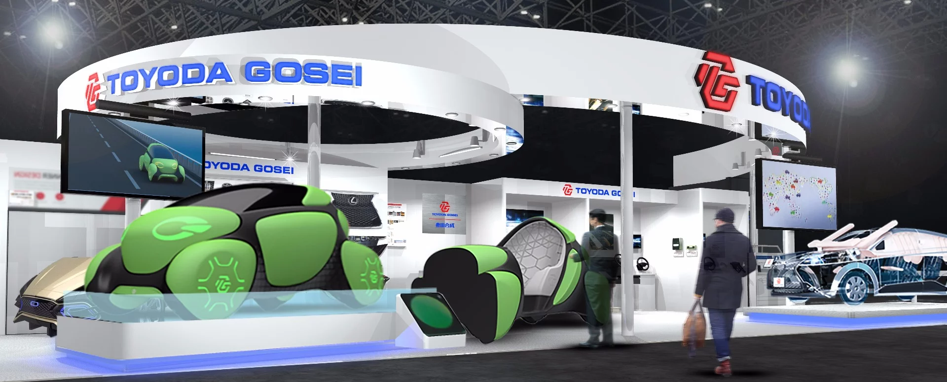 Toyoda Gosei renders its Tokyo booth
