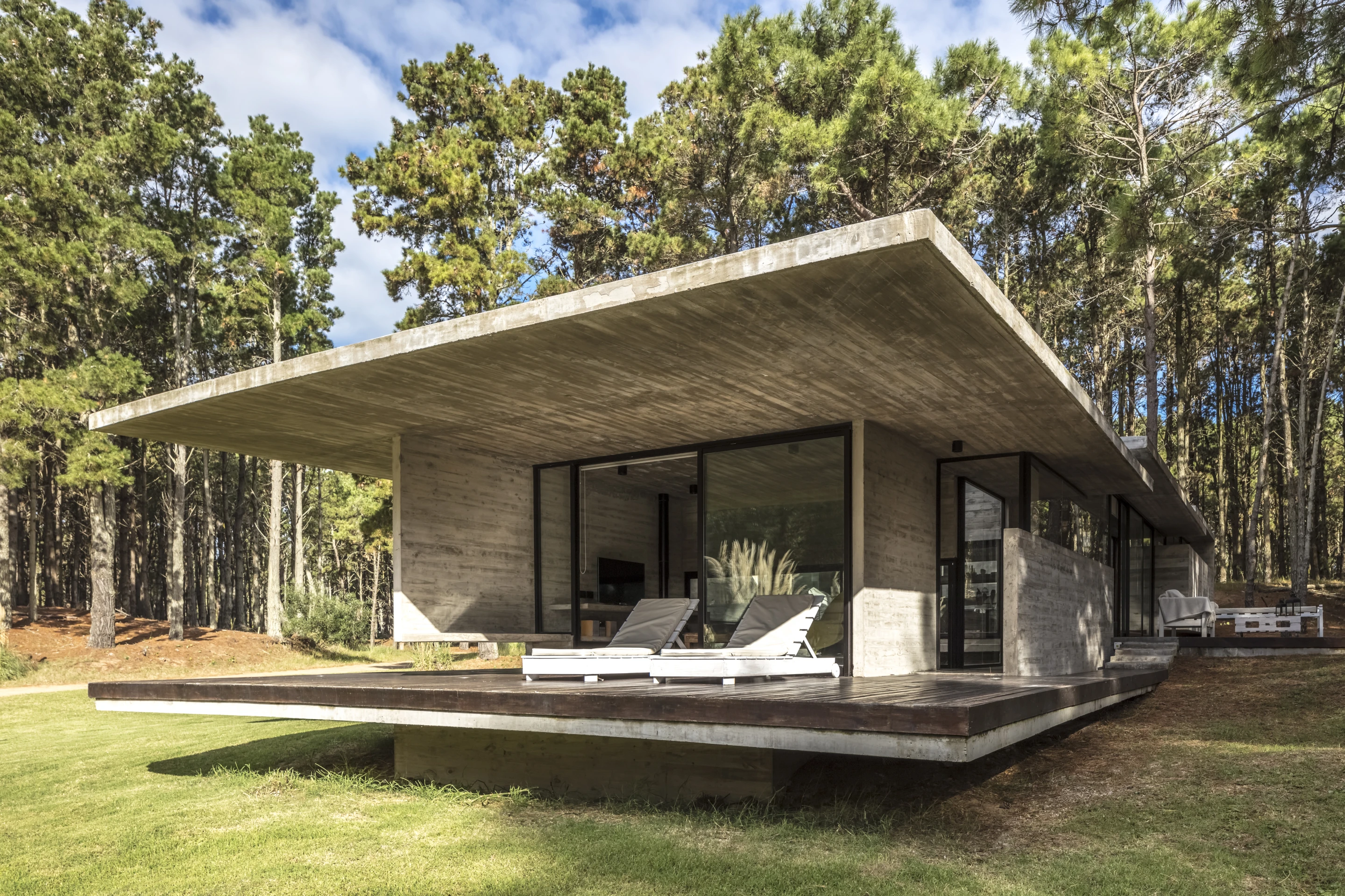 Concrete was chosen for the Forest House in part due to the low maintenance it requires
