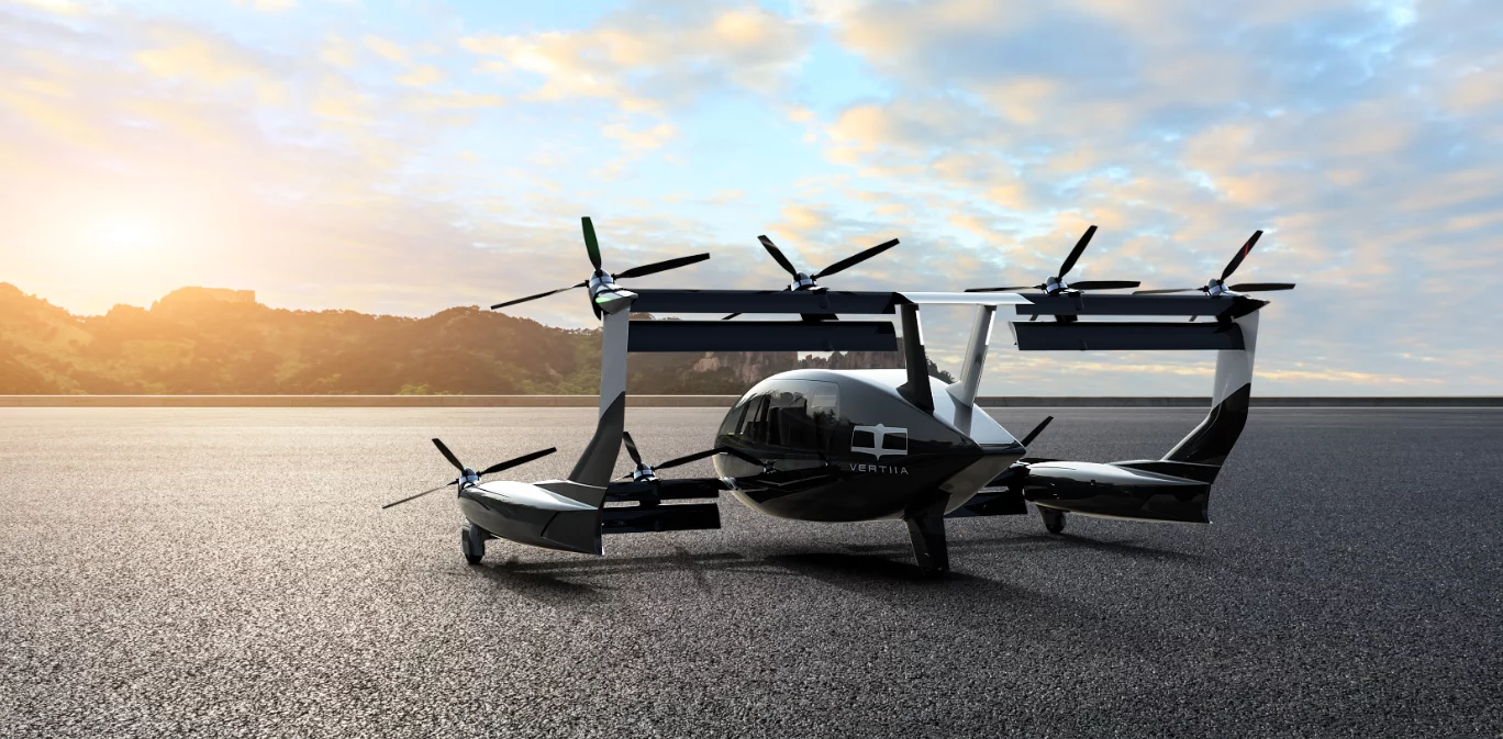 The Vertiia's box-wing architecture will feature a sleek 5-person cabin and hydrogen fuel storage at the wing tips