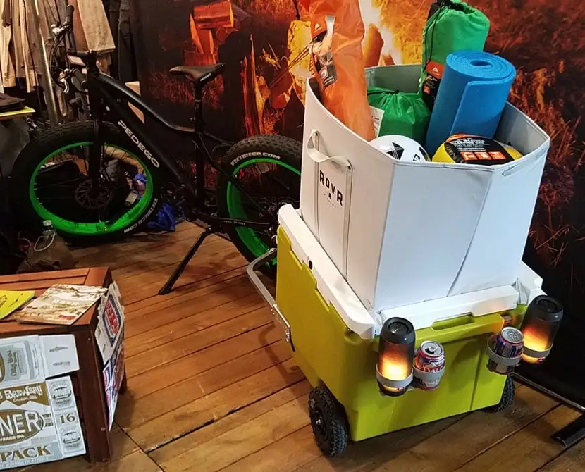 Rovr's coolers hitch up to your bike and ride along