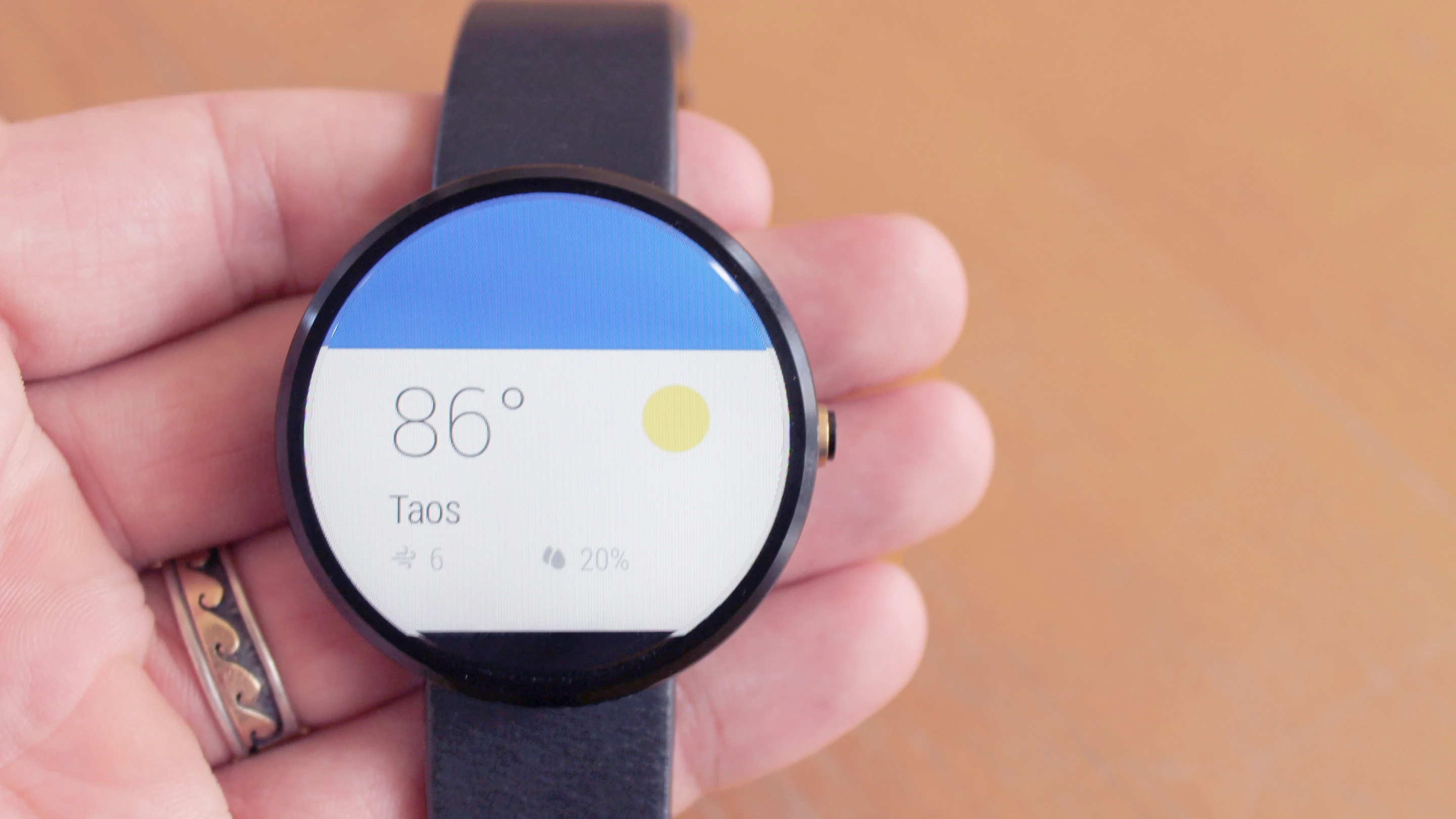 Google Now weather card (Photo: Eric Mack/Gizmag.com)