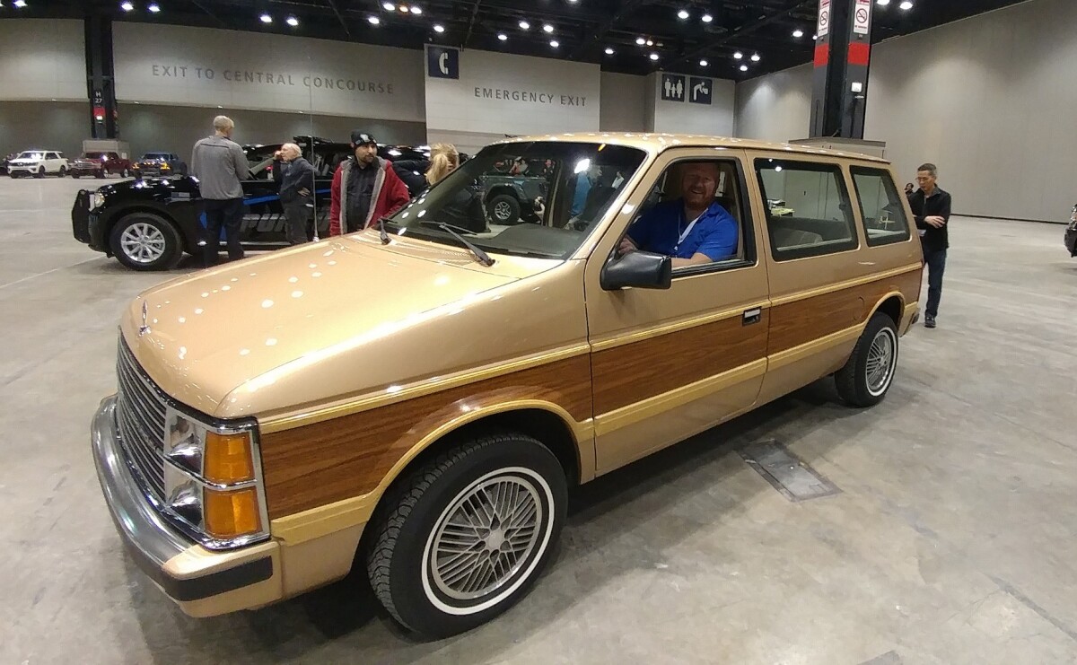 Blast from the past - Chrysler is celebrating 35 years of minivans by showing off the first minivan ever made, this 1984 Plymouth Voyager from the FCA museum