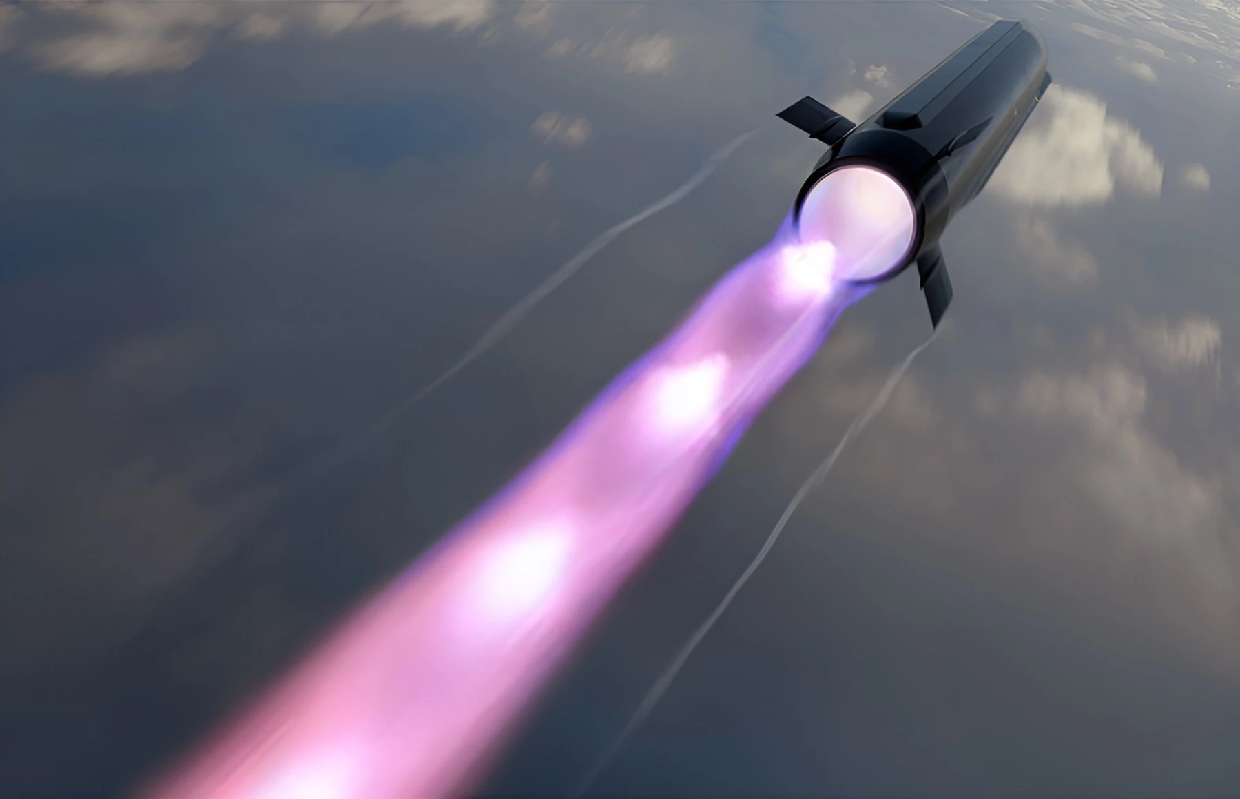 Rendering of a missile powered by the GE/Lockheed Martin engine