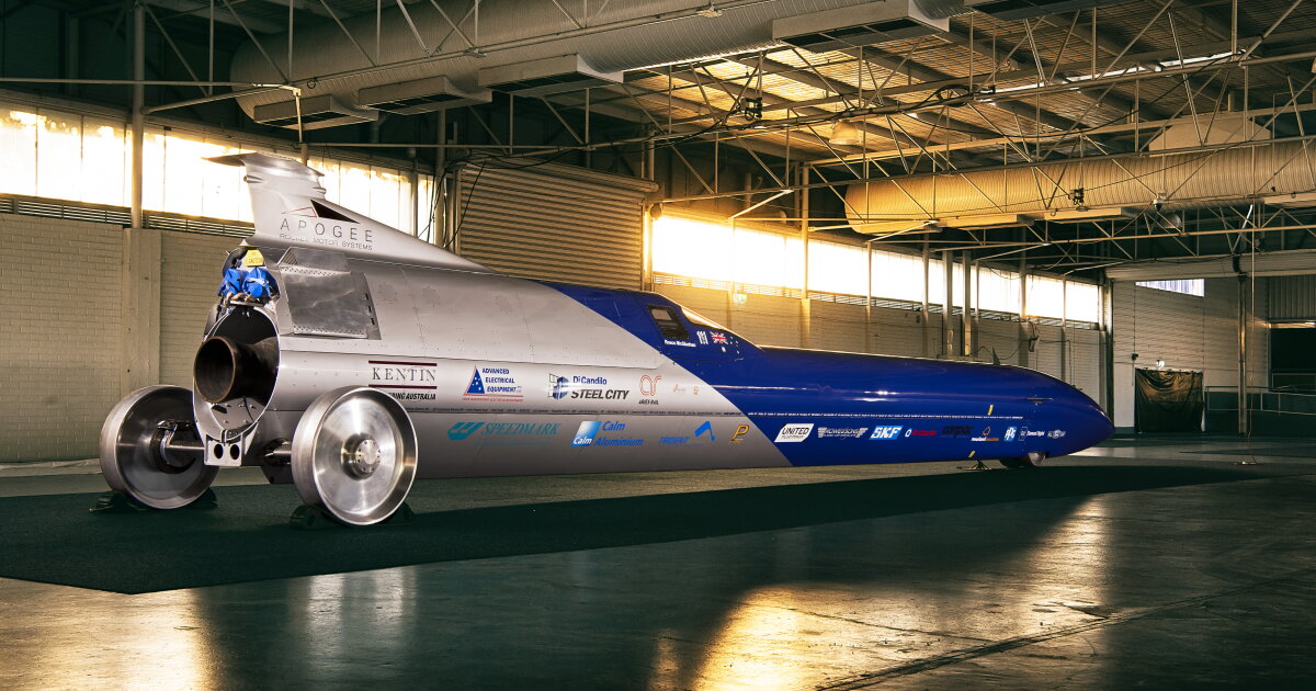 200,000-horsepower Aussie rocket car takes aim at 1,000 mph in 2022