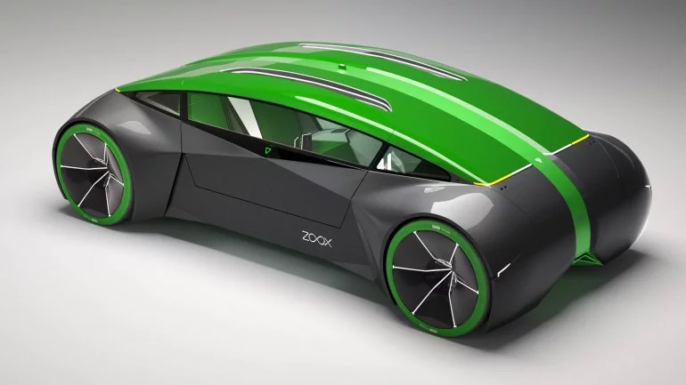 The Zoox Boz has a symmetrical design that allows it to drive forward and backward