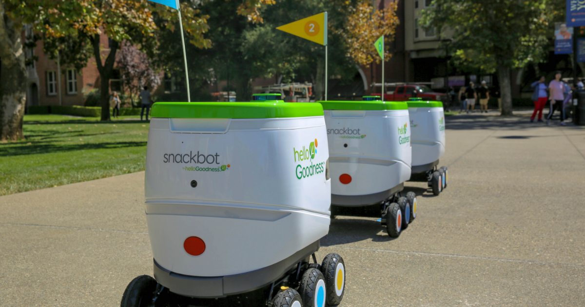 Snackbot Snackbots to satiate students with delivery of snacks on demand