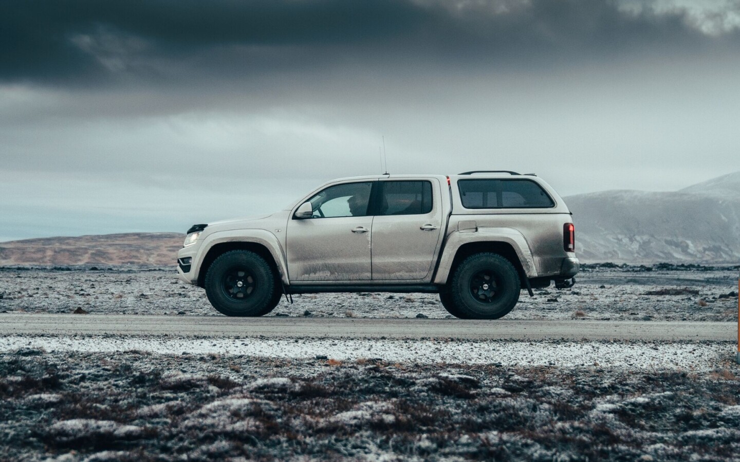 Inside, the Amarok AT35 gets loaded with a portable generator, cappuccino maker, jack, fire extinguisher, and other tools and supplies