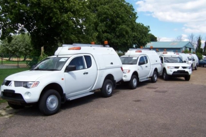 Some of the latest batch of Mitsubishi L200 trucks fitted with Transformer tops